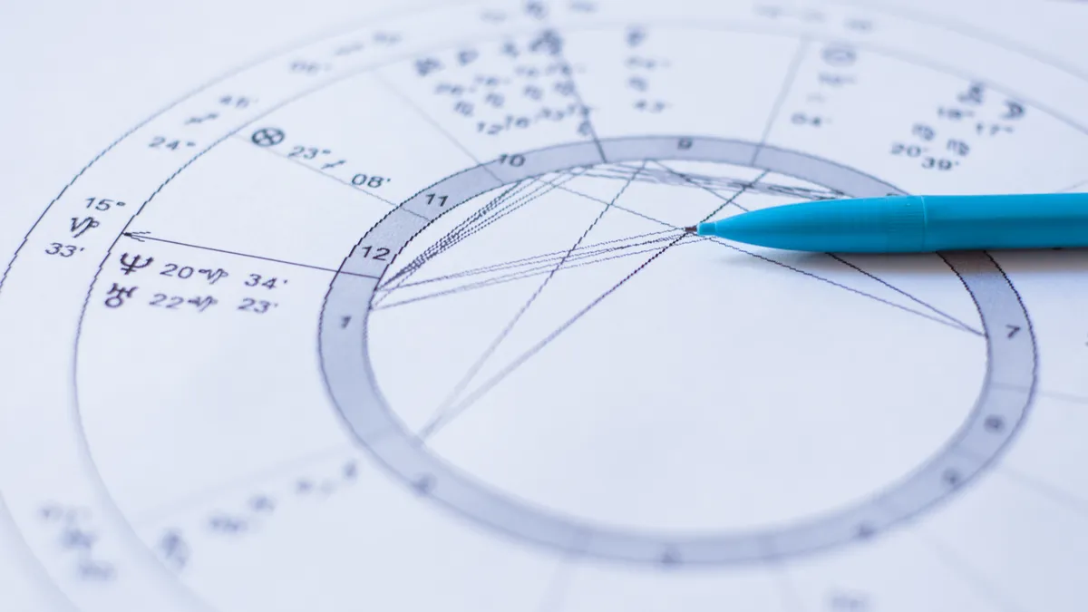 saturn transit 2nd house: zodiac wheel chart illustration